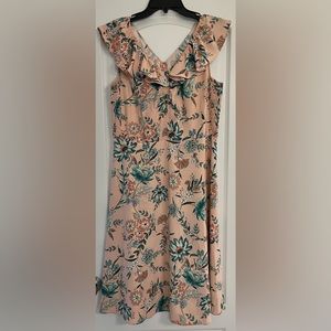 LOFT Floral Mid Length Dress